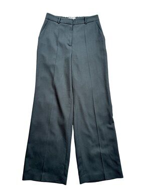 The Fold London Dark Pine Green Wide Leg Trouser Pants EUC US 6 UK 10